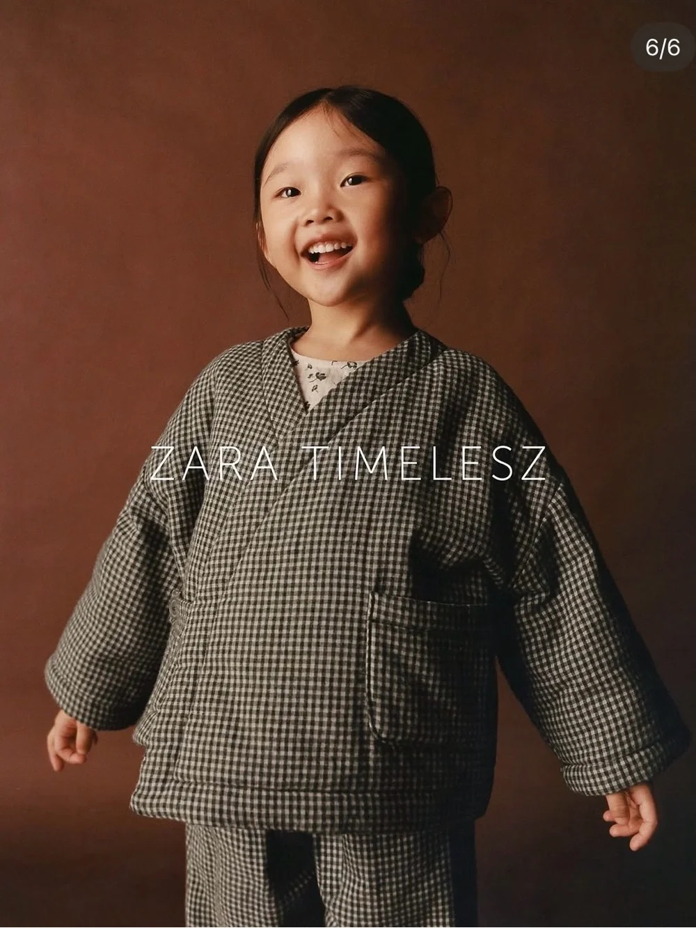 Zara Timelesz Gingham Kimono Jacket
